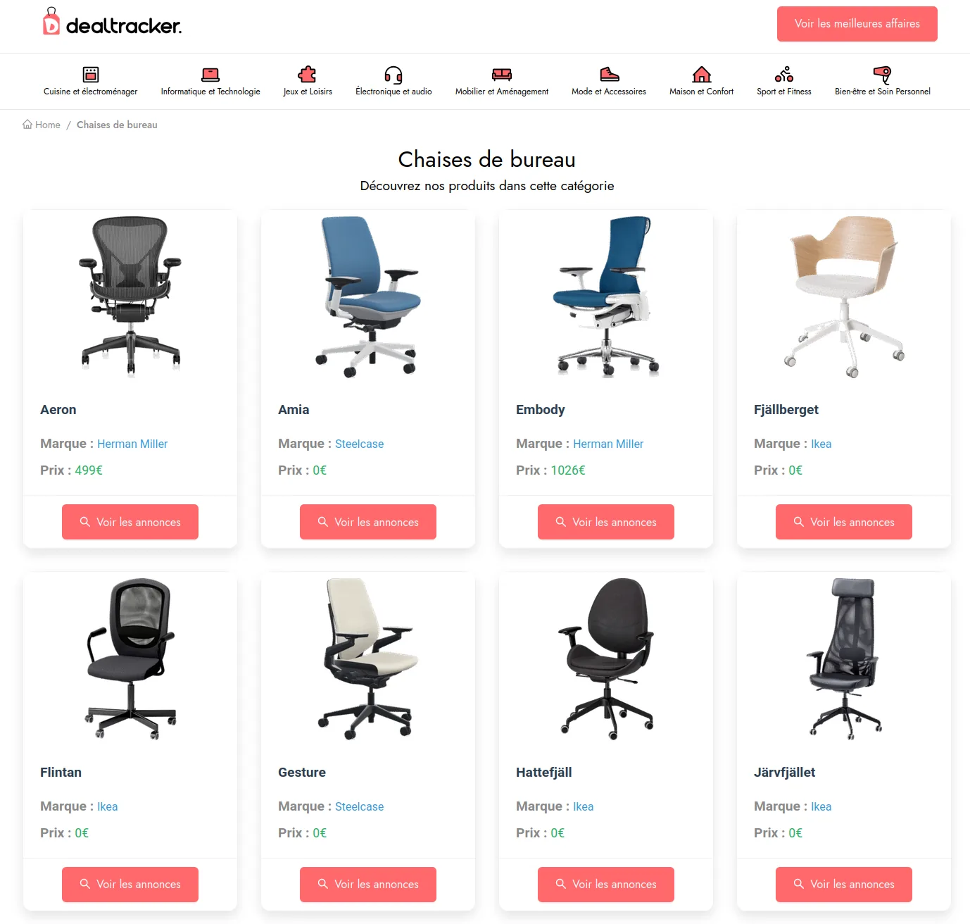 Chaises de bureau