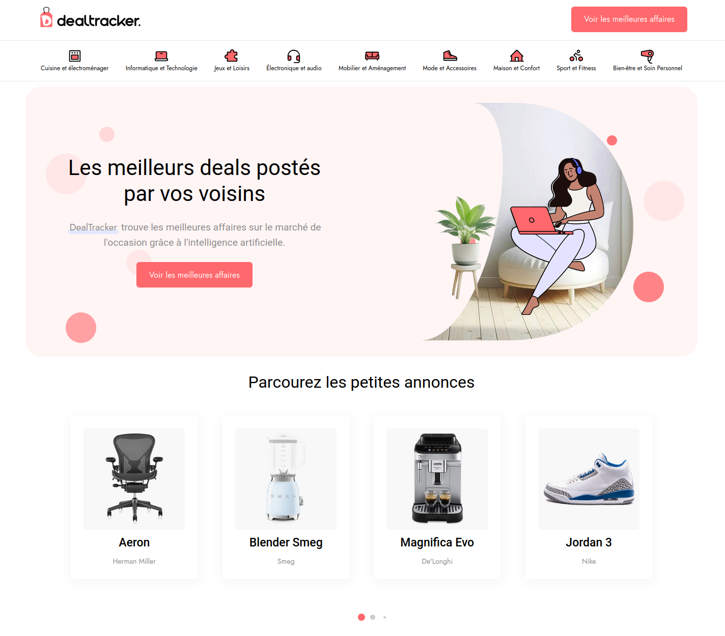 DealTracker frontpage