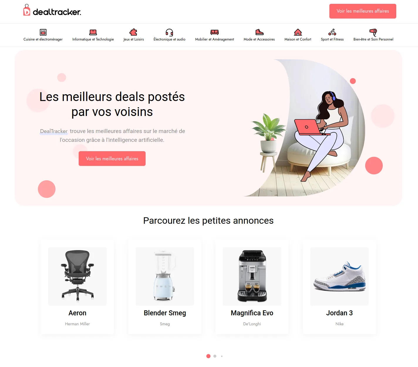 DealTracker frontpage